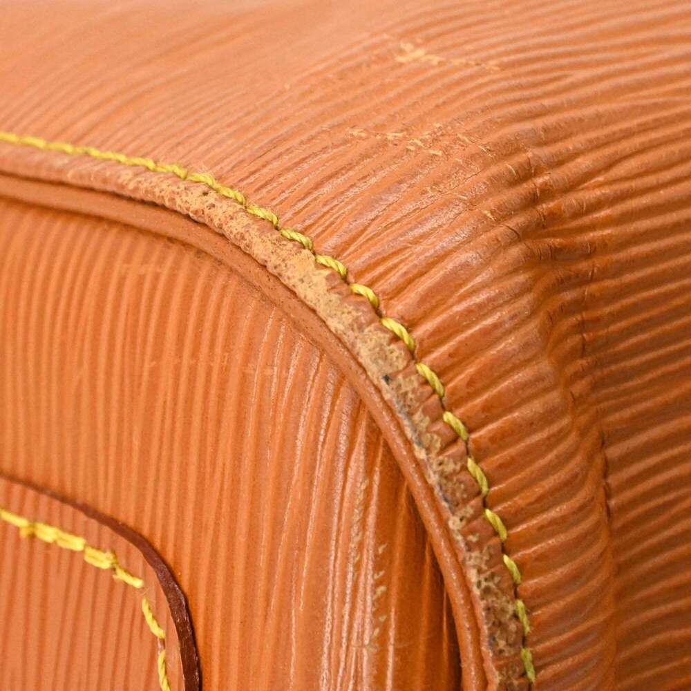 LOUIS VUITTON Authentic Brown Leather Keepall 45 Boston Bag - Picture 9 of 16